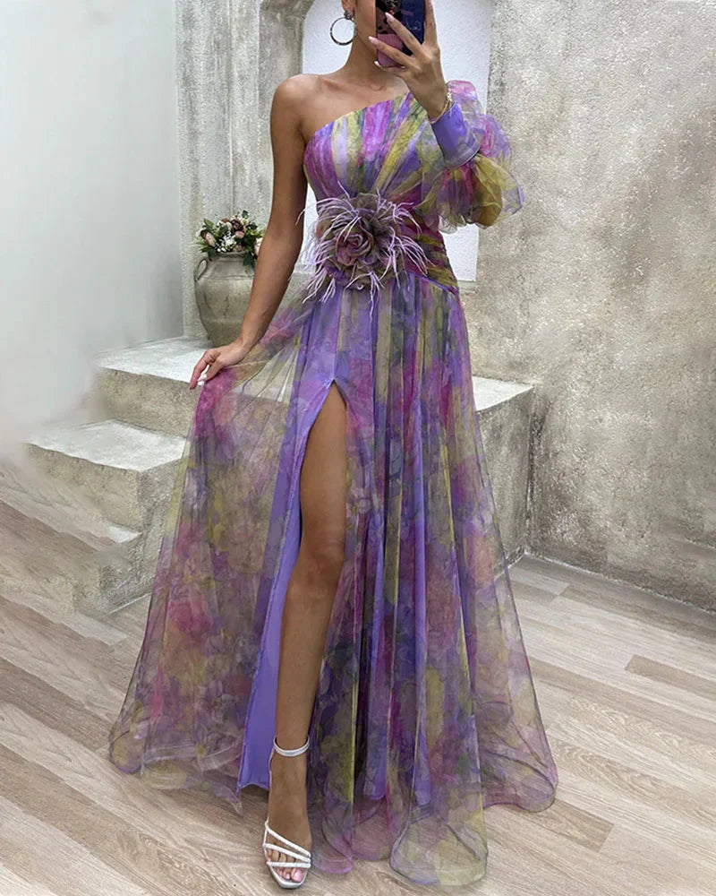 Découvrez la Juliette | Superbe Longue Robe Imprimée Floral