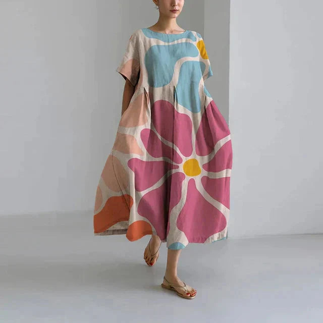 Lara | Robe décontractée et élégante à imprimé floral