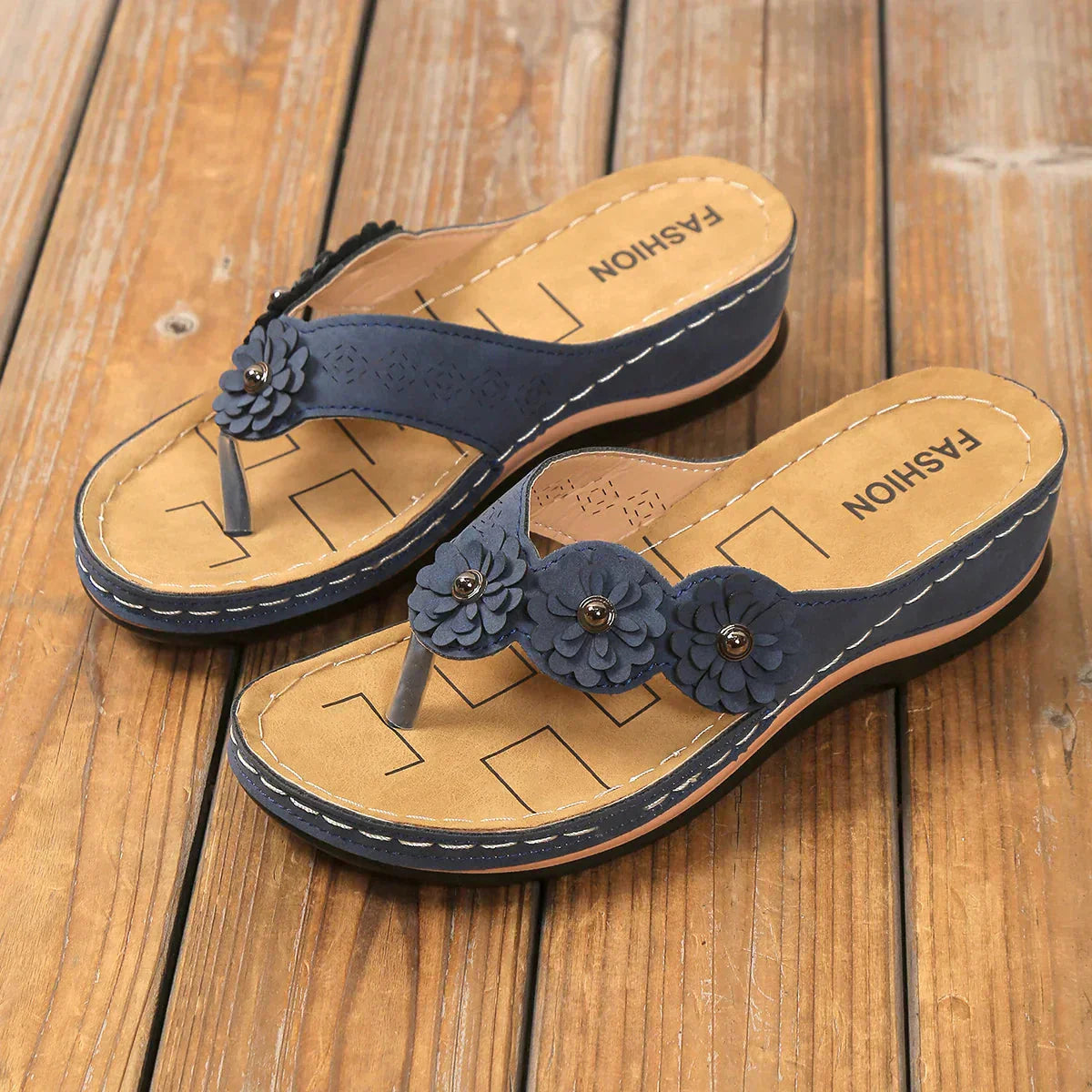Leni | Sandales à Fleurs Vintage