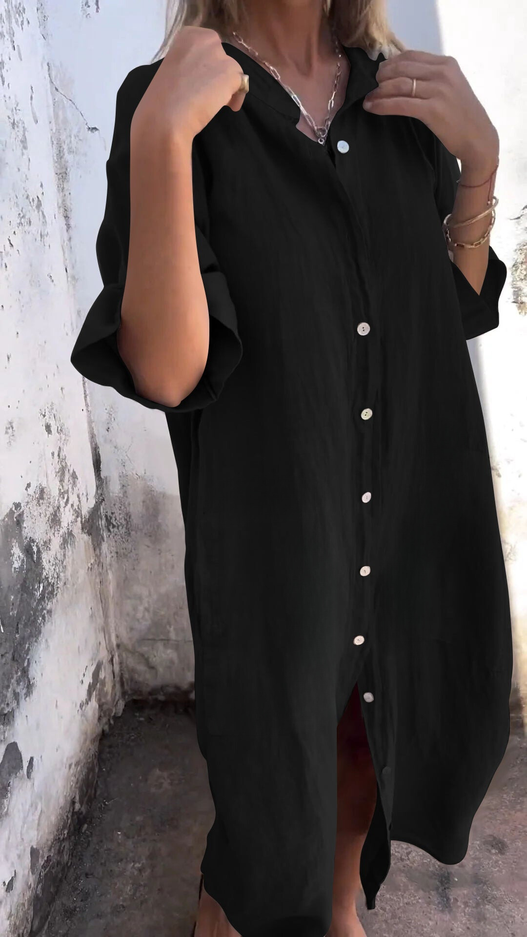 Milana | Robe Longue Style T-Shirt : Élégance et Confort au Quotidien
