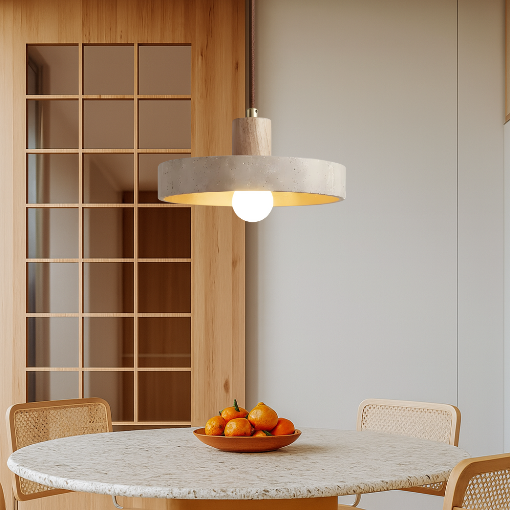 Suspension Bauhaus en travertin