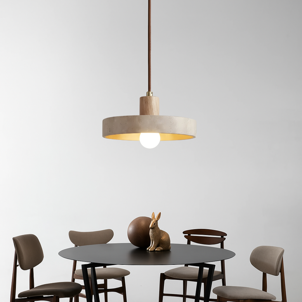 Suspension Bauhaus en travertin