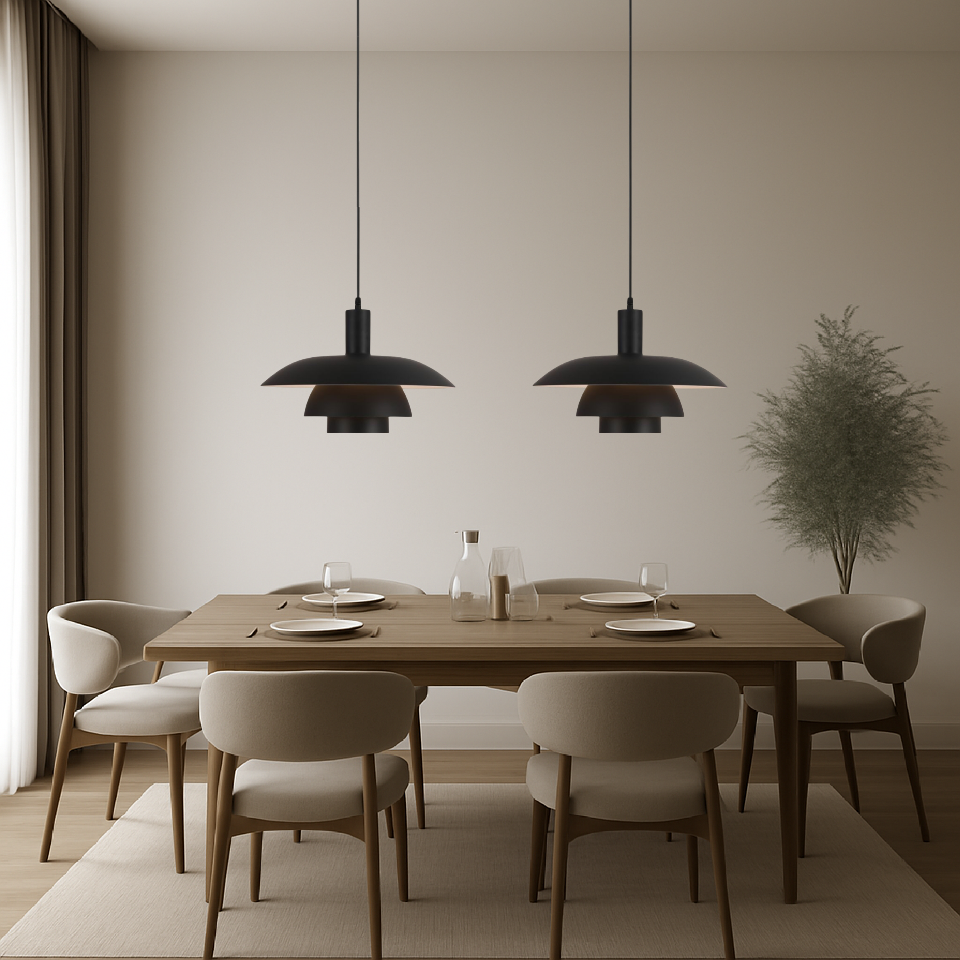 Lampe suspendue de style danois d'Irda
