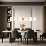 Barre lumineuse en verre blanc