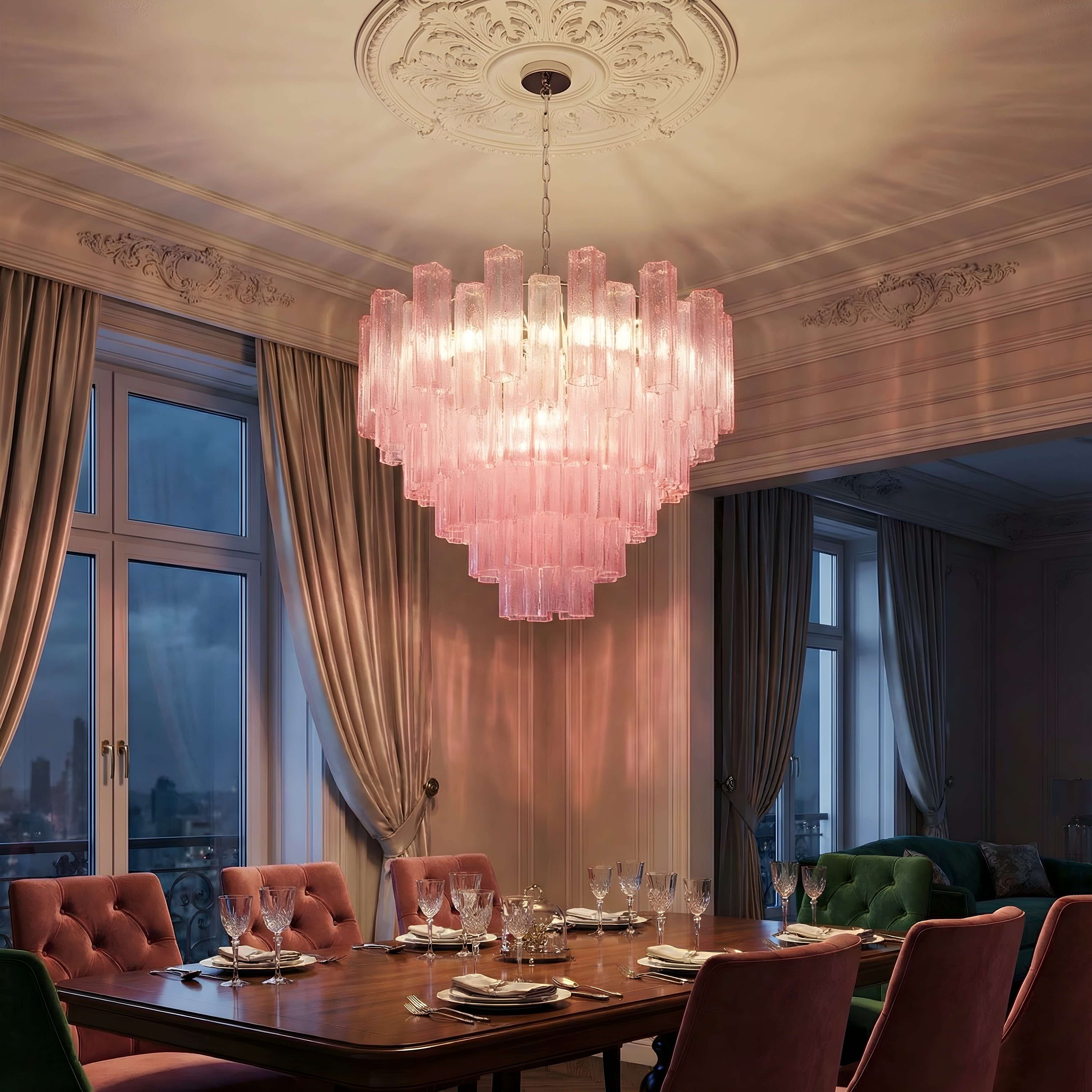 Lustre en verre français