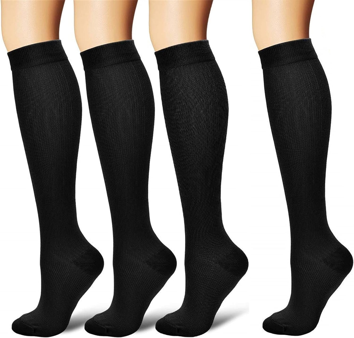 Chaussettes de Contention Noir pour Homme et Femme - Performance accrue et confort quotidien