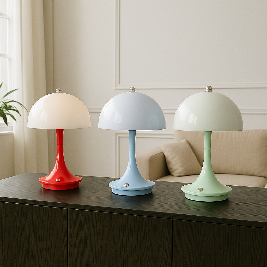 Lampe à poser en forme de champignon