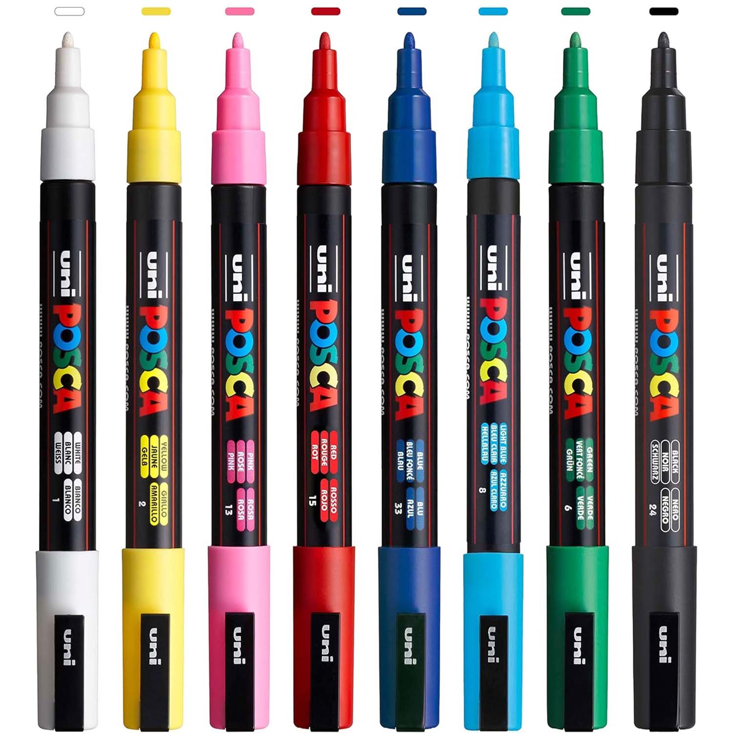 Feutres POSCA PC3M - Outils de Dessin pour Artistes - Design confort et Polyvalent