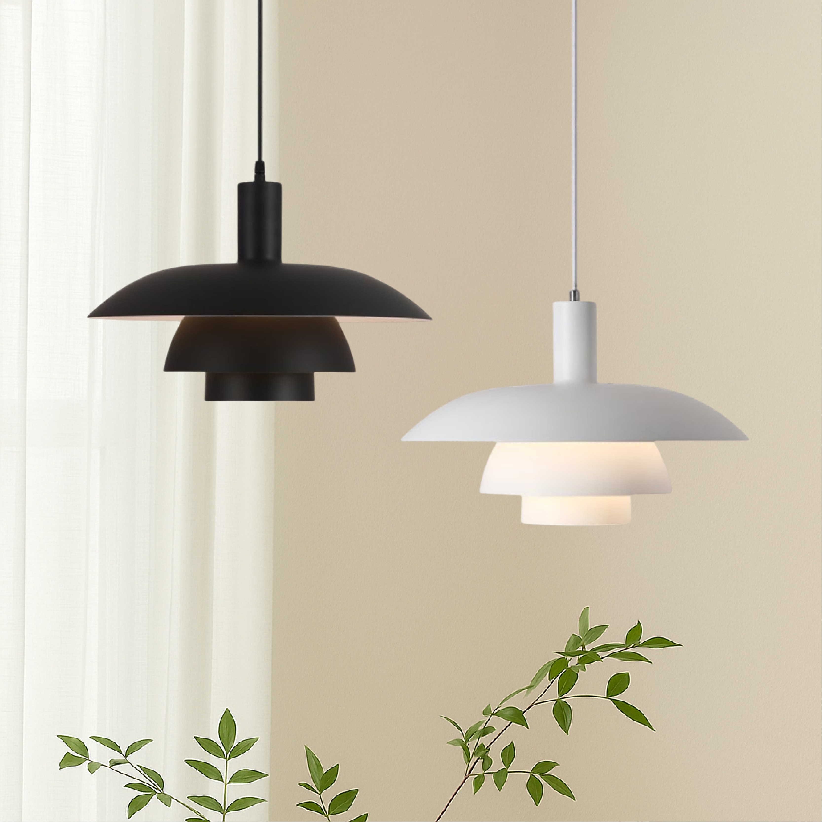 Lampe suspendue de style danois d'Irda