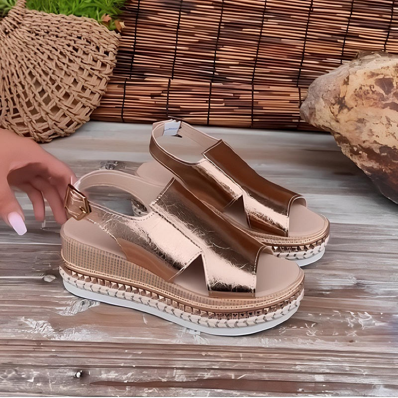 Sandales à bout ouvert à charme côtier pour un confort ultime l