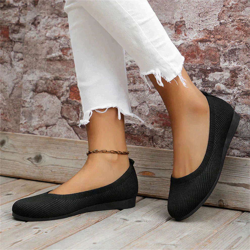 Slip-Ons orthopédiques Alice en Noir - Confort Luxueux et Soutien Voûte Plantaire