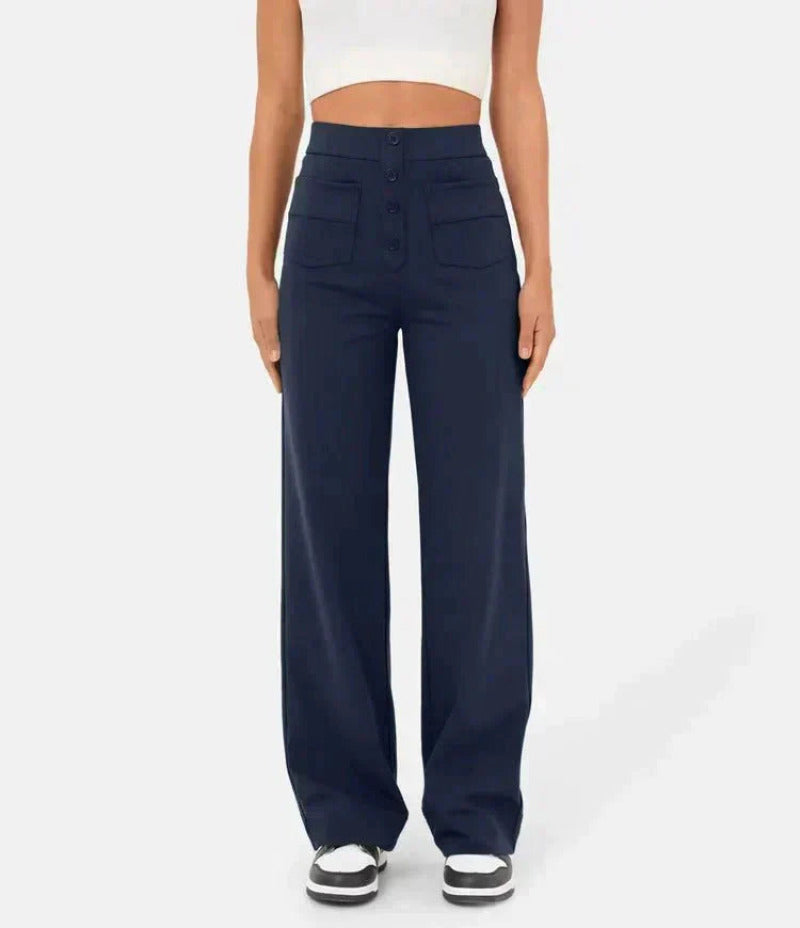 Pantalon extensible taille haute Ambre pour femmes - Confort ultime et style élégant