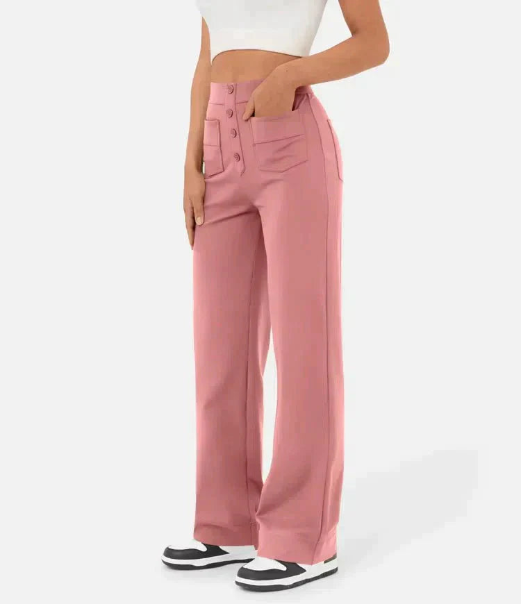 Pantalon extensible taille haute Ambre pour femmes - Confort ultime et style élégant