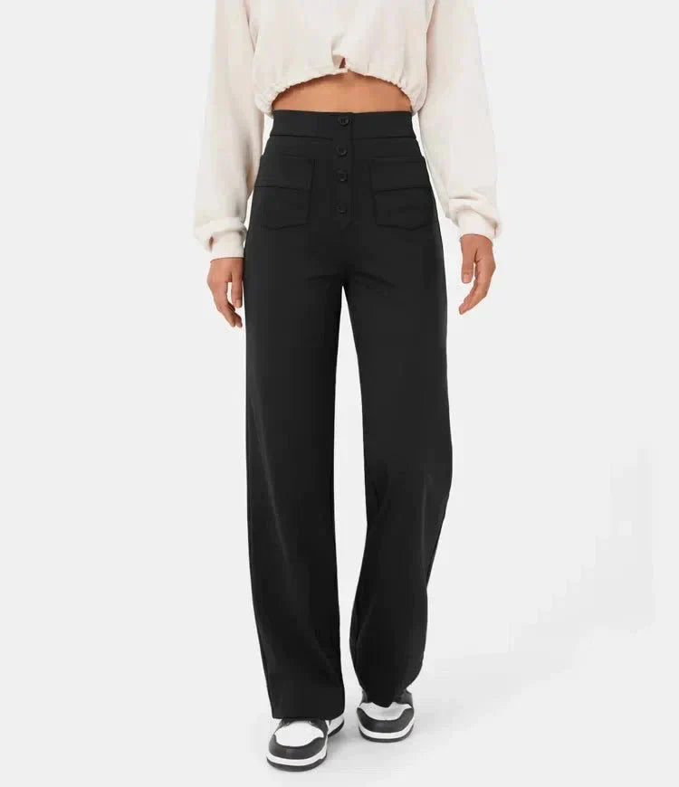 Pantalon extensible taille haute Ambre pour femmes - Confort ultime et style élégant