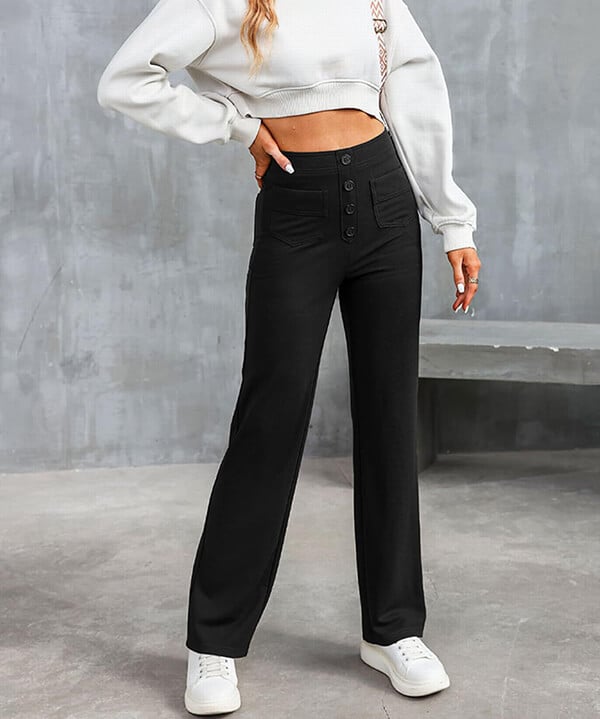 Pantalon extensible taille haute Ambre pour femmes - Confort ultime et style élégant