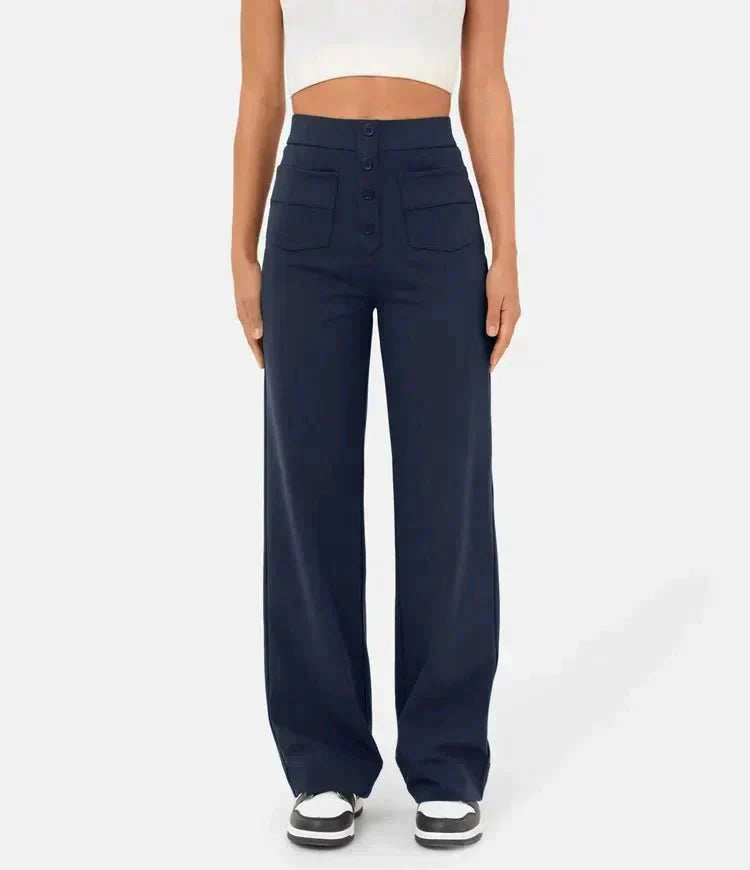 Pantalon extensible taille haute Ambre pour femmes - Confort ultime et style élégant