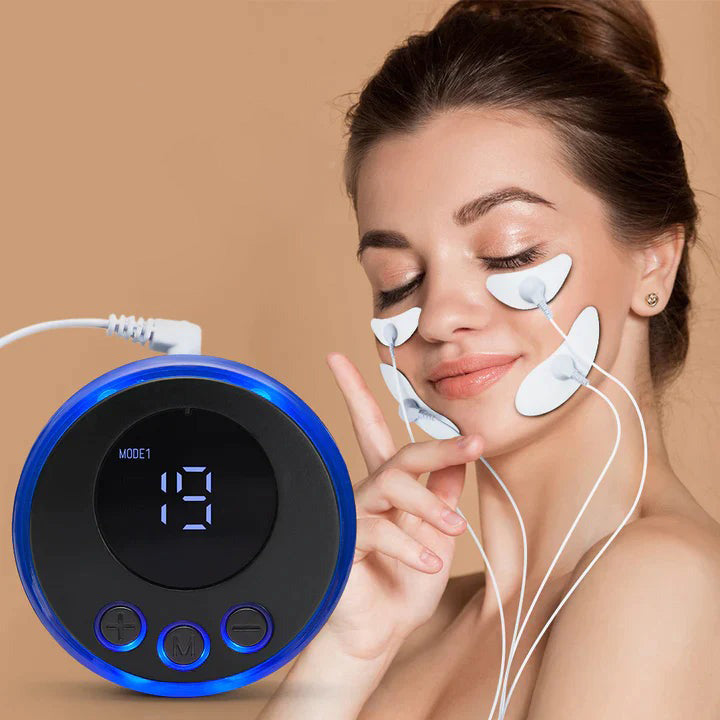 Appareil de massage du visage EMS - Lifting des yeux et raffermissement cutané grâce à la technologie de beauté
