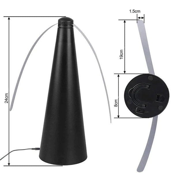 Appareil de table anti mouches et insectes - Ventilateur répulsif pour repas serein en extérieur