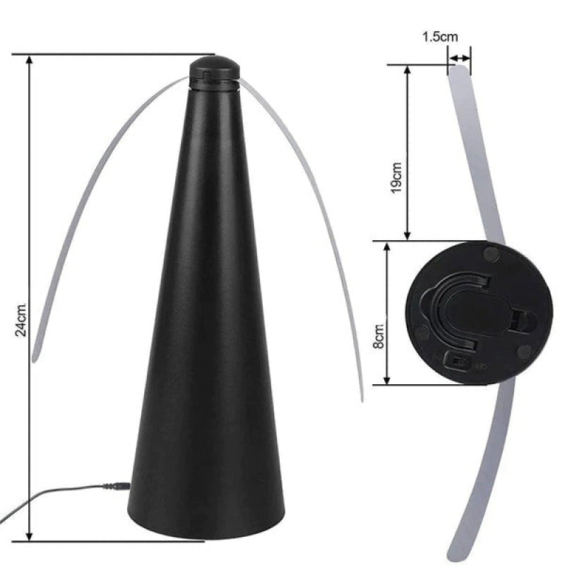 Appareil de table anti mouches et insectes - Ventilateur répulsif pour repas serein en extérieur