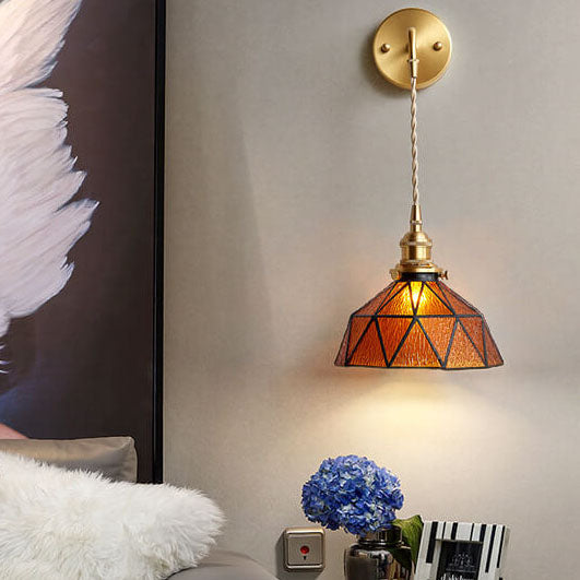 Applique Murale en Verre Ondulé Aquarius - Éclairage Moderne Orange pour une Ambiance Apaisante