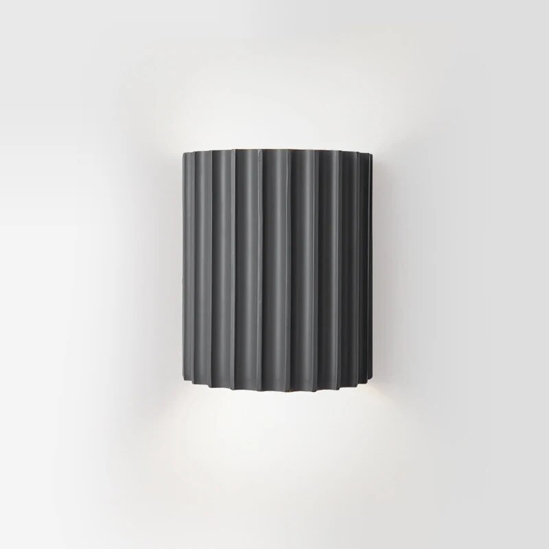 Applique Murale Moderne Grise en Résine de Qualité - Éclairage LED pour Décoration Élégante