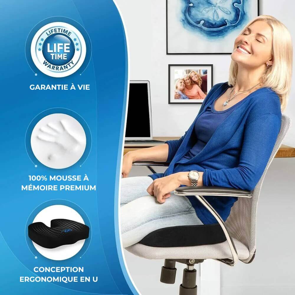 AssiseCool - Soulagement Mal de Dos avec Confort Premium - Expérience Fraîche et Confortable