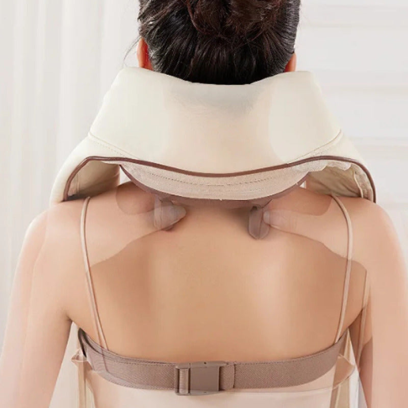Masseur nuque chauffant sans fil - Appareil de massage shiatsu pour nuque