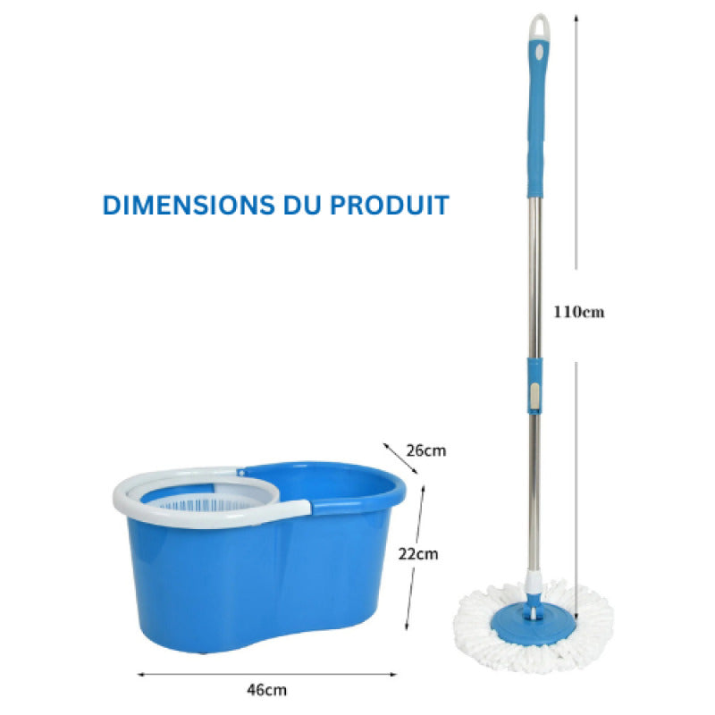 Serpillère seau essoreur pour un essorage facile des