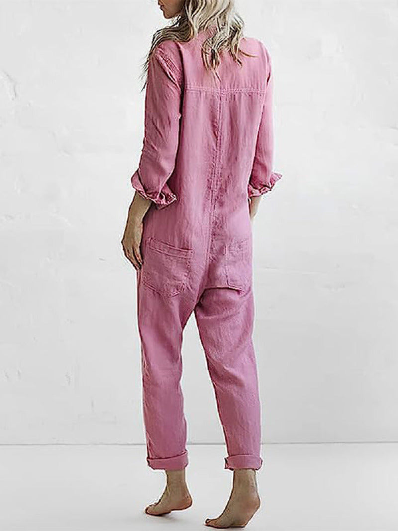 Combinaison à col V d'inspiration vintage pour femmes | Matières légères et style chic