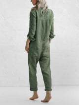 Aveline | Tuta con scollo a V ispirazione vintage