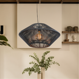 Lampe suspendue tissée à la main