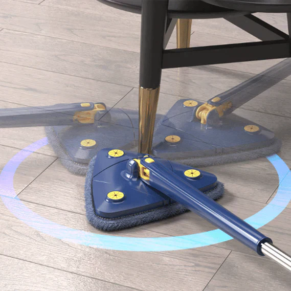Balai Serpillère Triangulaire Bleu avec Essoreur - Lavage Rapide et Efficace dog