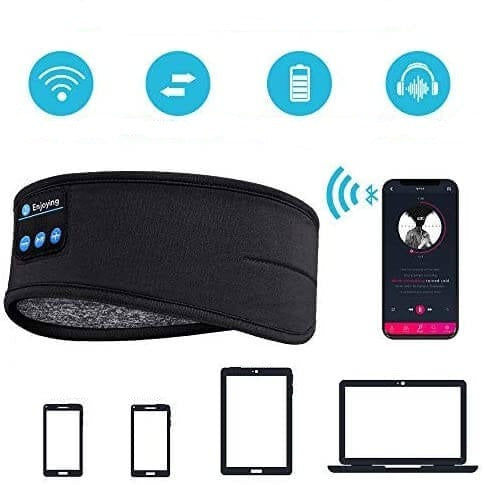 Bandeau Écouteurs Bluetooth Sans Fil et Confortable - Confort Musique et Confortable pour Voyager