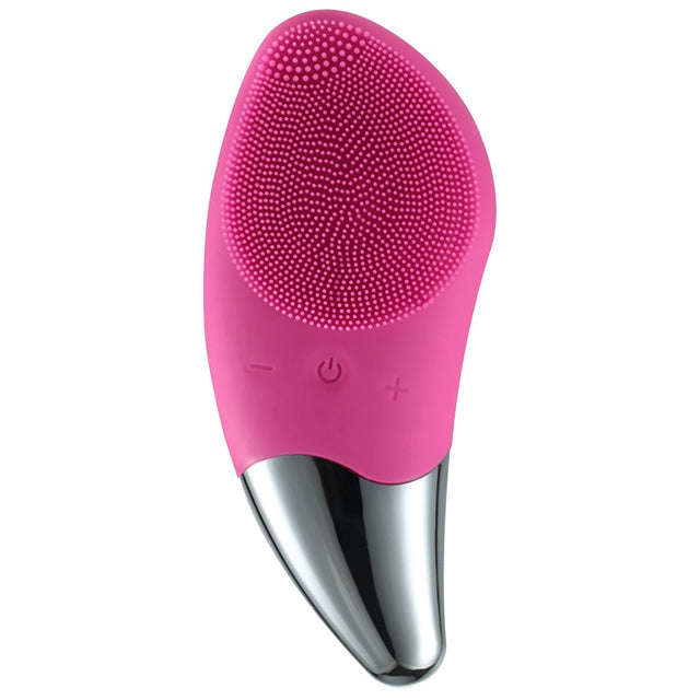 Brosse Nettoyante et Stimulante pour le Visage - Rose Foncé, peau lisse et revitalisée