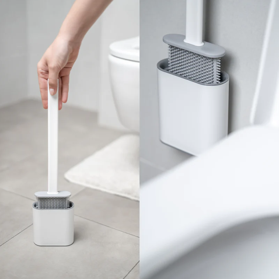 Brosse de Toilette en Silicone - Brosse Anti-Obstruction, Hygiène Impeccable et Nettoyage Facile