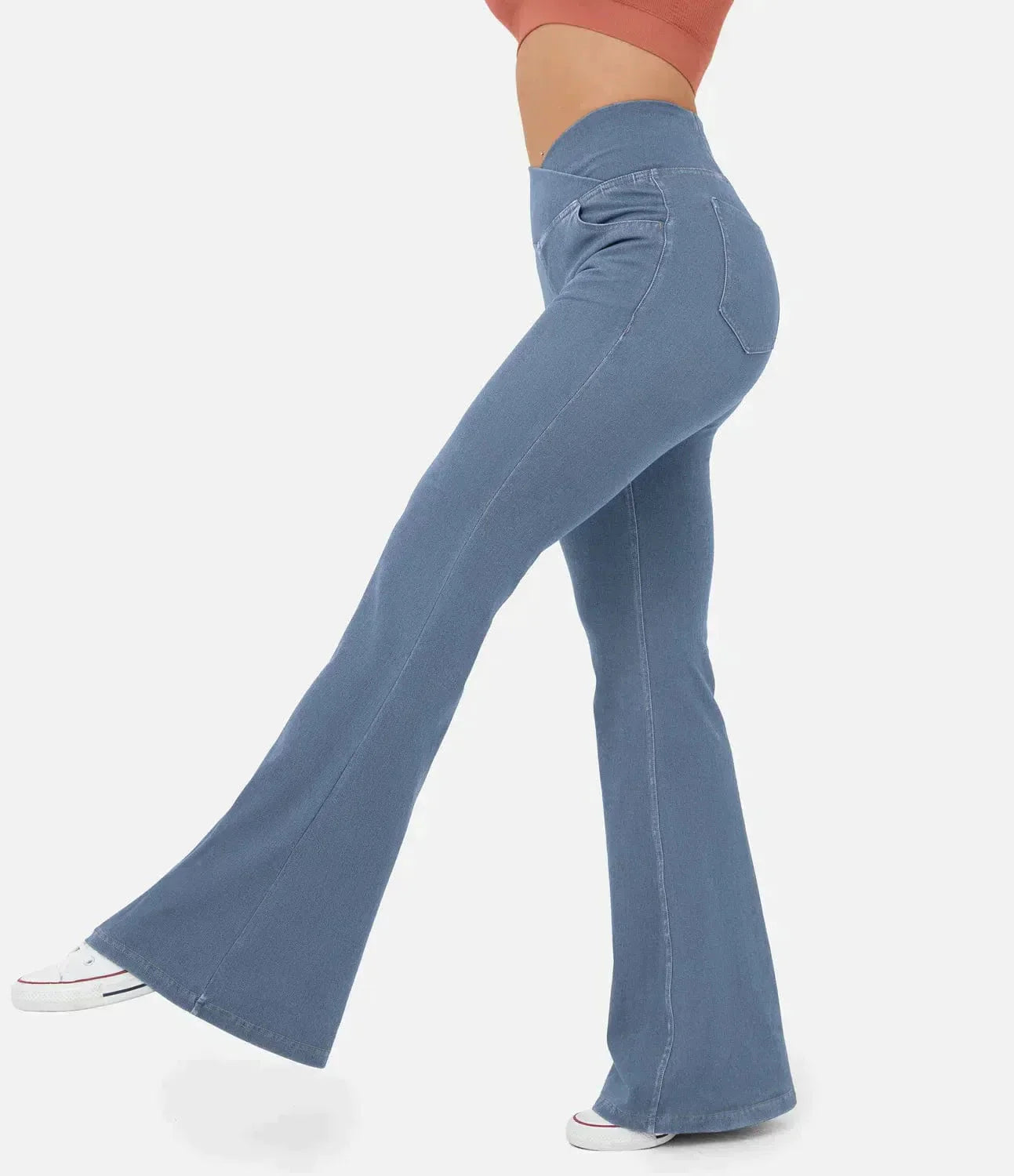 Jean large à taille haute stylisé Camille pour femmes - Élégance sans effort