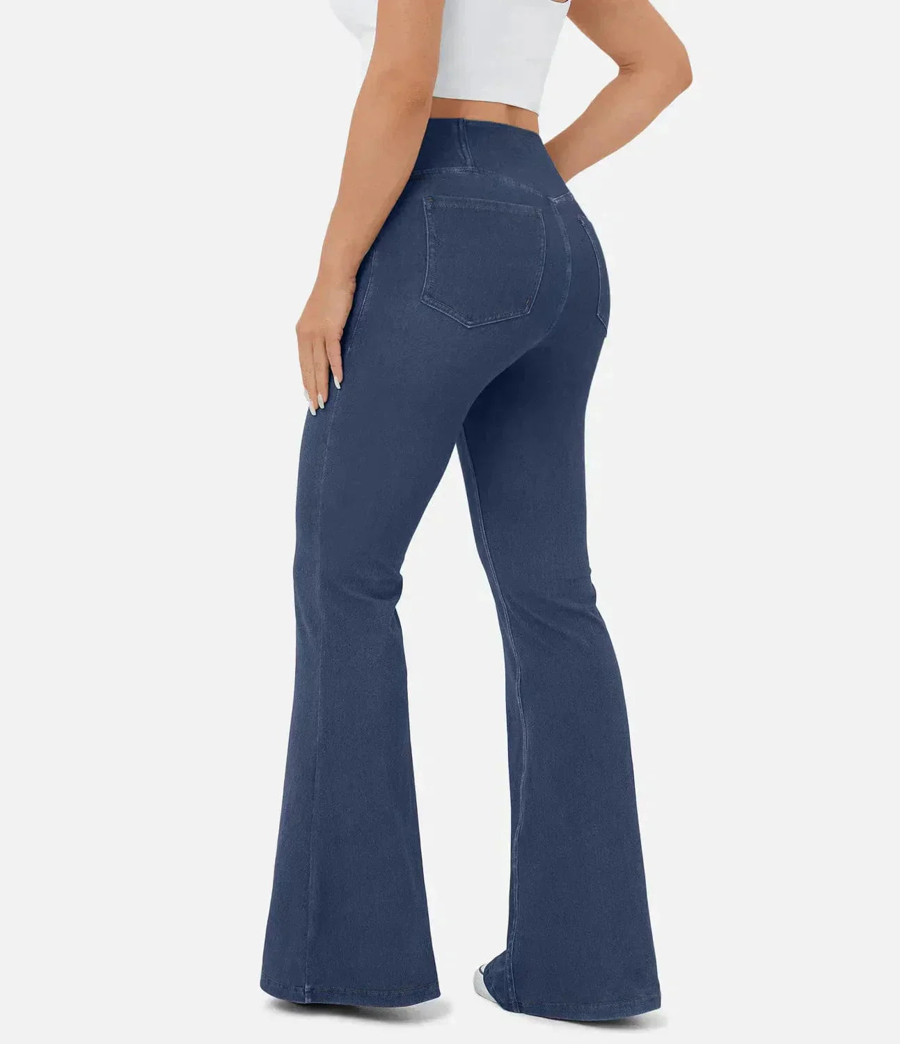 Jean large à taille haute stylisé Camille pour femmes - Élégance sans effort