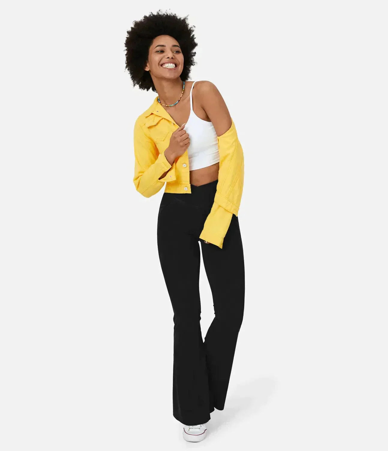 Jean large à taille haute stylisé Camille pour femmes - Élégance sans effort