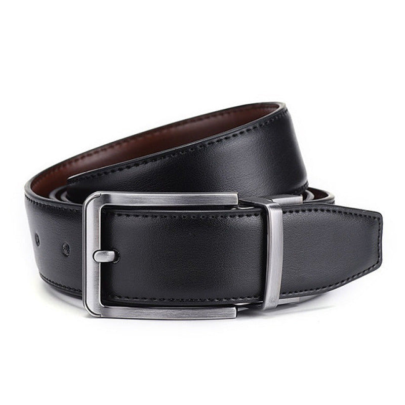 Ceinture Réversible en Cuir Véritable 115cm - Style Masculin Assuré