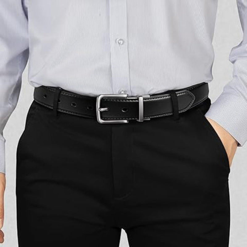Ceinture Réversible en Cuir Véritable - Design Réversible pour Homme Moderne