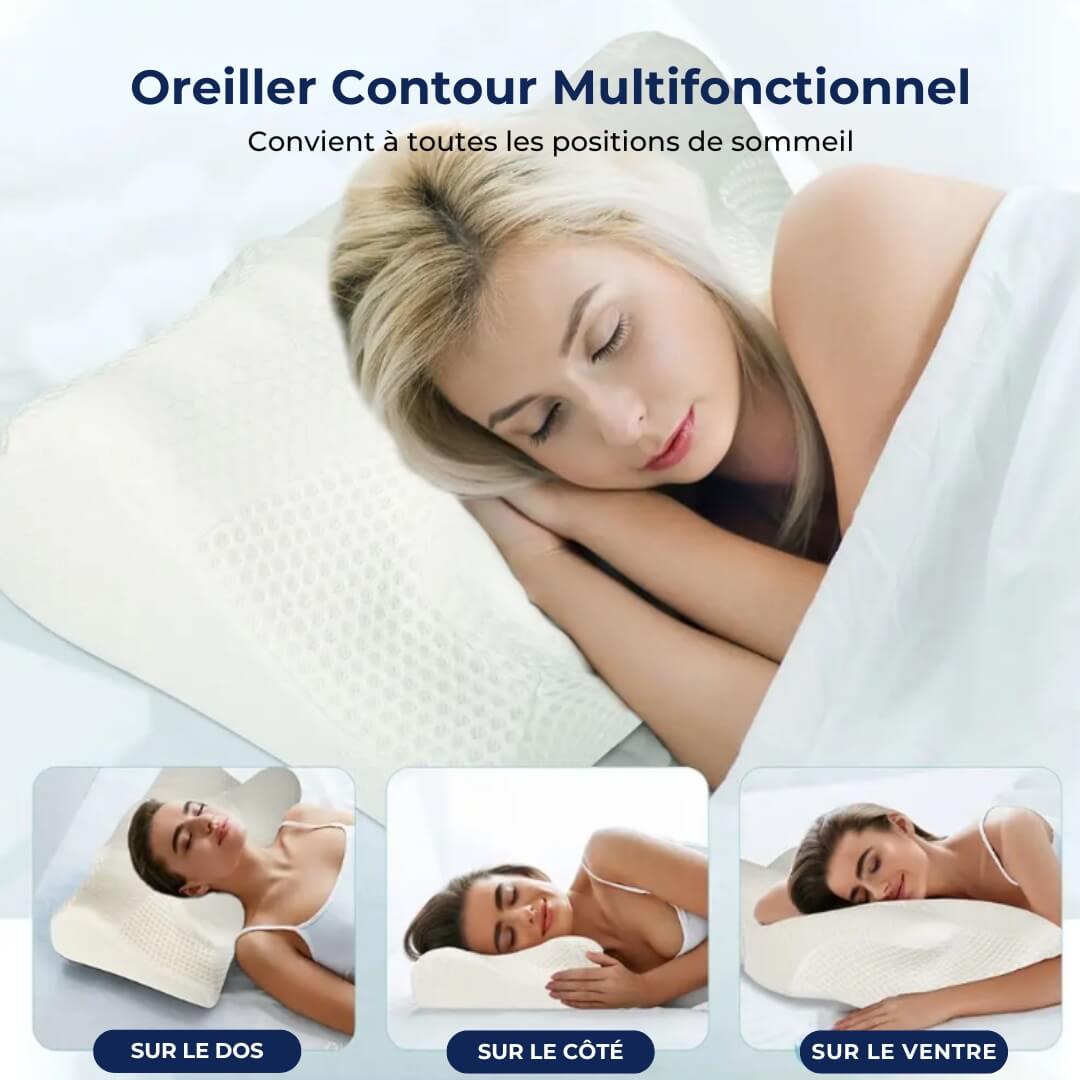 Oreiller confort CerviComfort offrant une Posture Correcte pour un Sommeil Réparateur