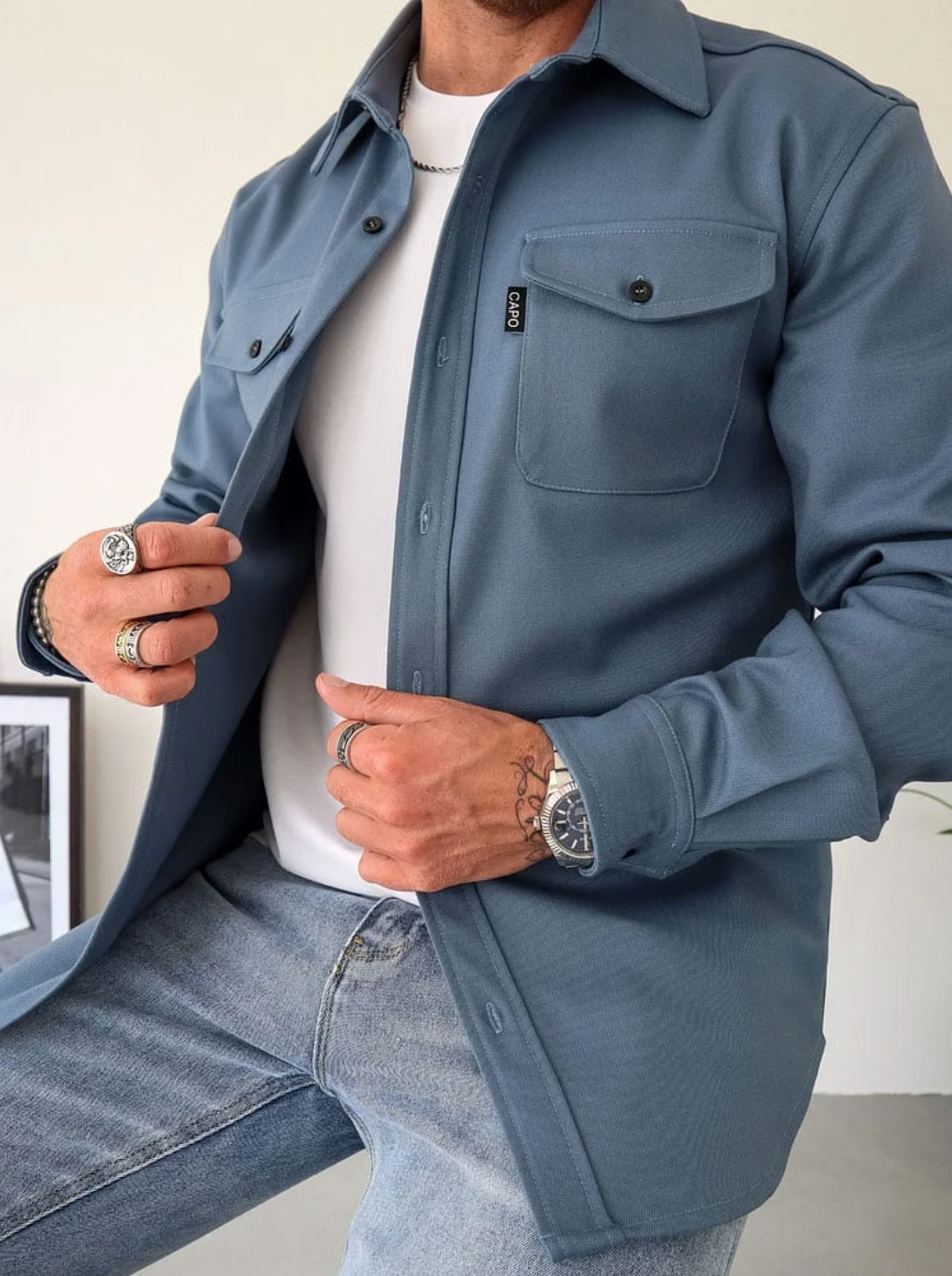 Chemise homme élégante en Beige | Confort et style pour hommes élégants trave