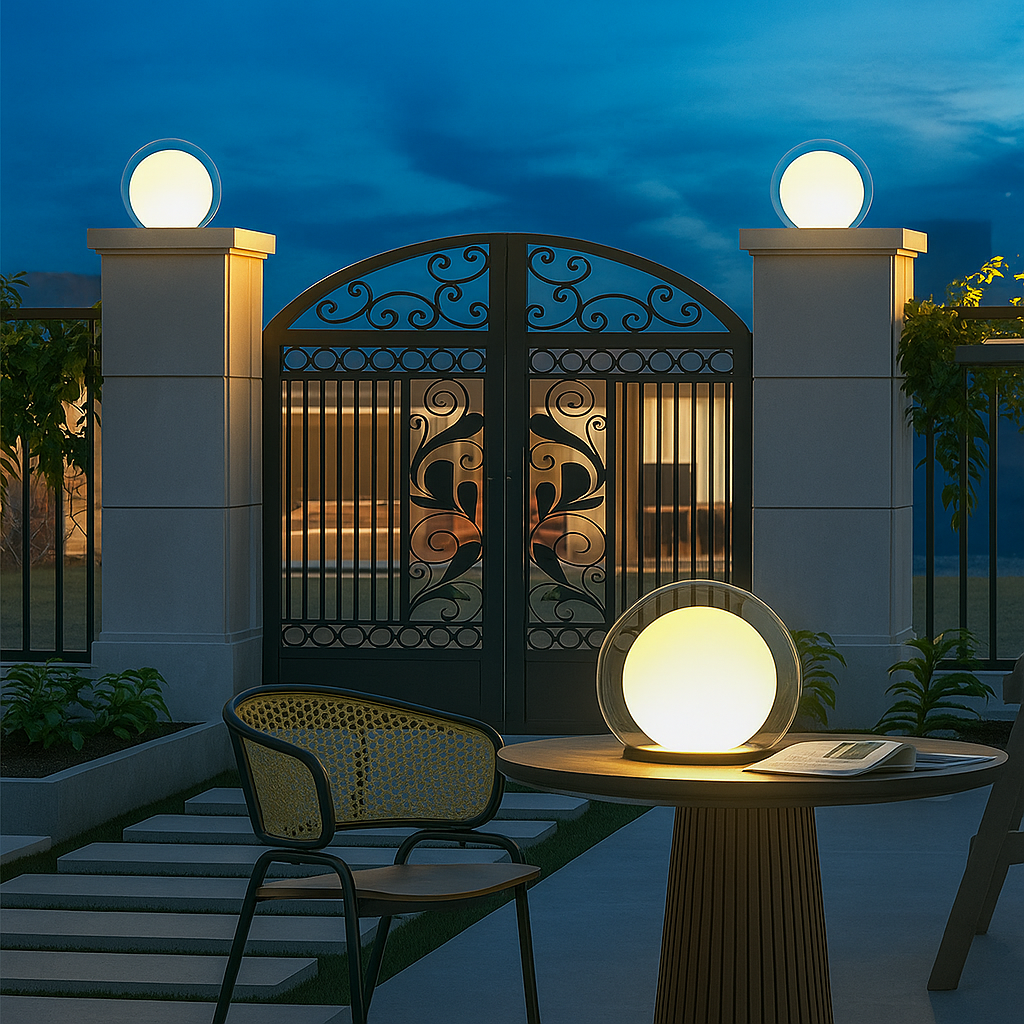 Lampe lunaire à pilier
