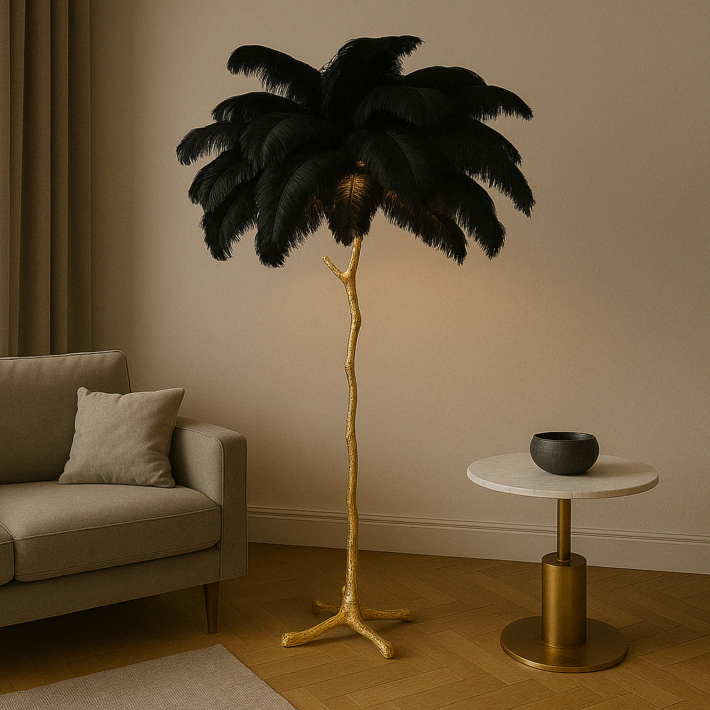 Lampadaire à plumes