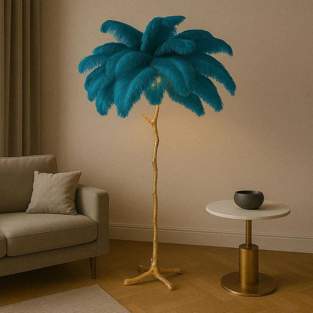 Lampadaire à plumes
