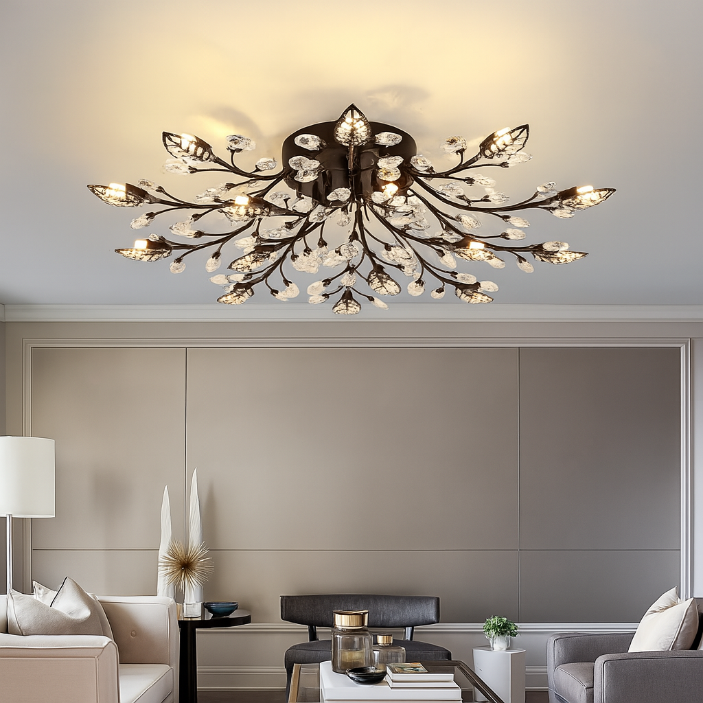 Plafonnier de luxe en cristal