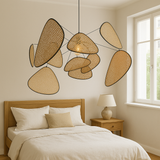 Lampe suspendue en rotin de Bria