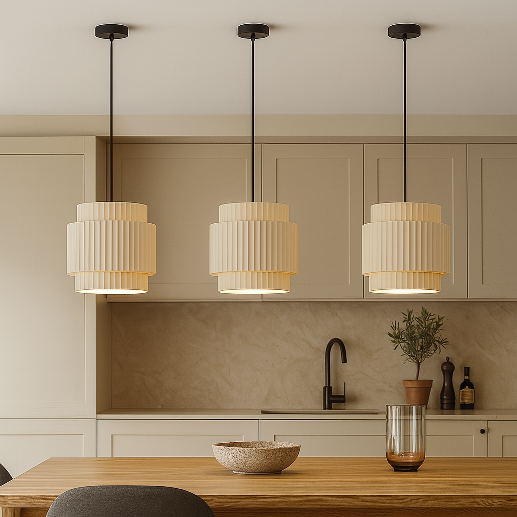 Lampe pendante colorée en céramique