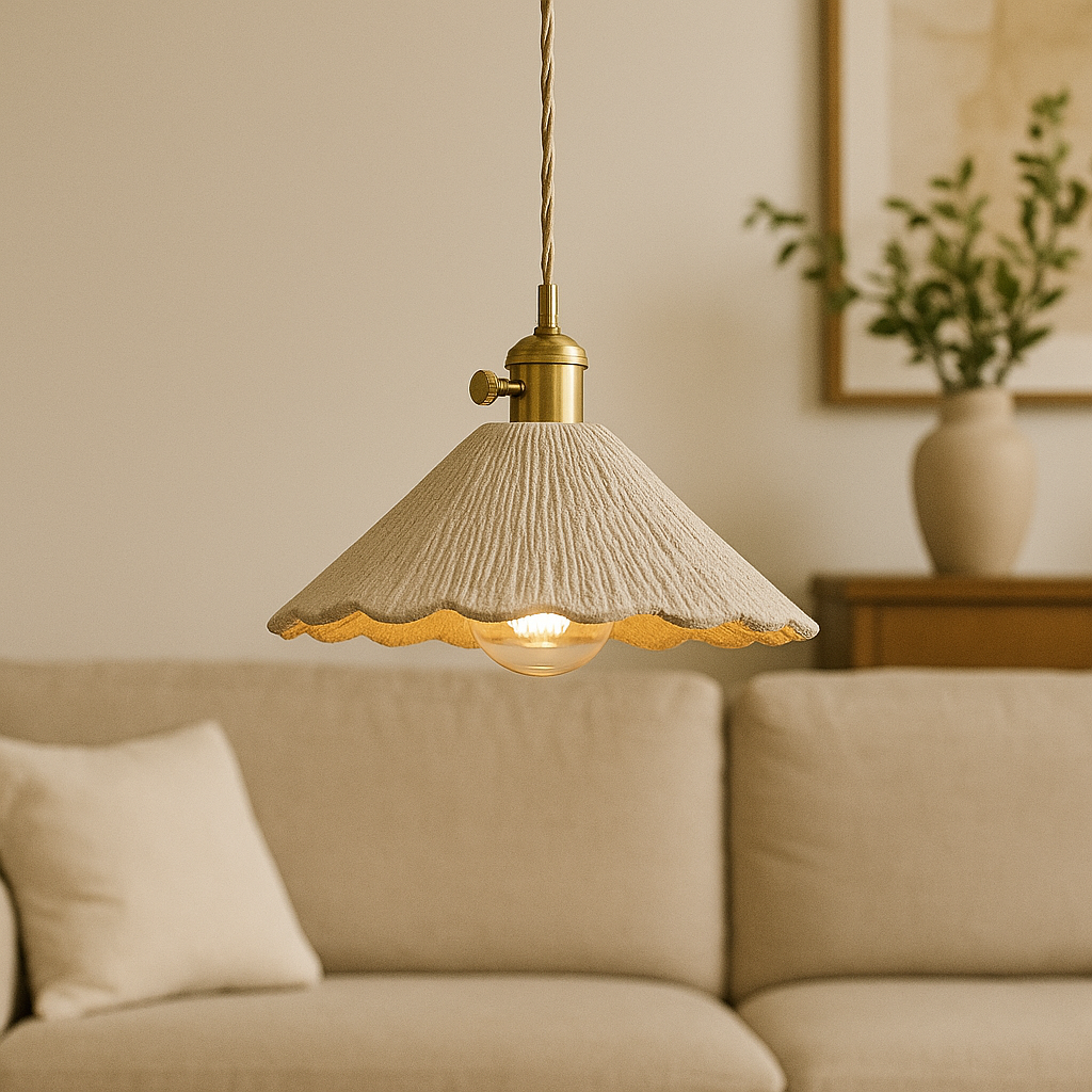 Pendant lamp in cement