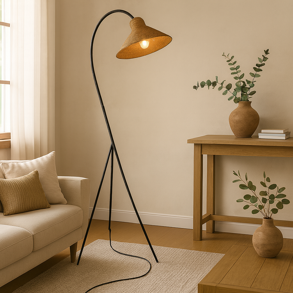 Lampadaire en bambou